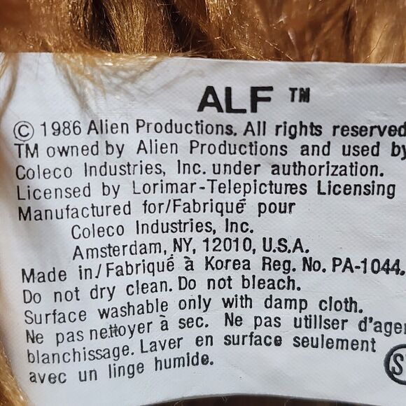 Vintage Alf 1986 Plush Stuffed Animal Toy 18" Alien Productions Korea - Picture 4 of 16